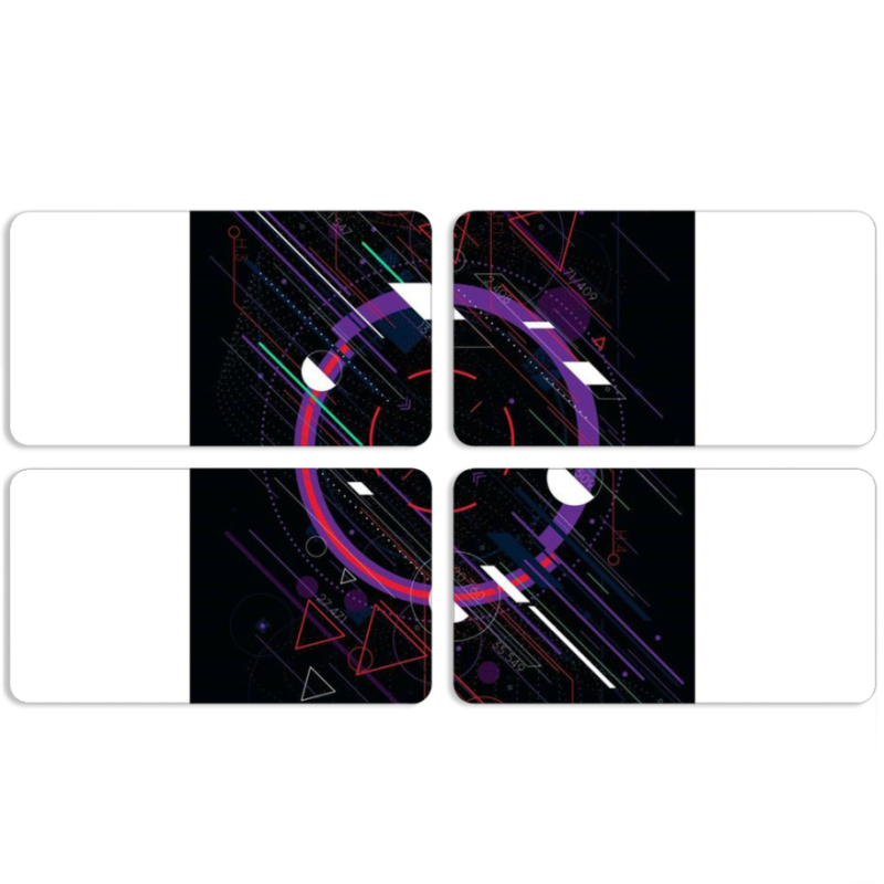 Магнитные фотопазлы 90 на 50 набор 4 штуки 