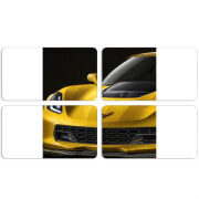 Магнитные фотопазлы 90 на 50 набор 4 штуки Corvette Z06