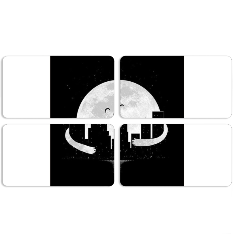 Магнитные фотопазлы 90 на 50 набор 4 штуки 