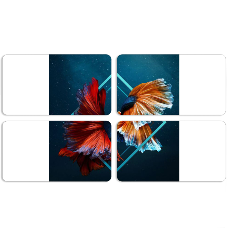 Магнитные фотопазлы 90 на 50 набор 4 штуки 