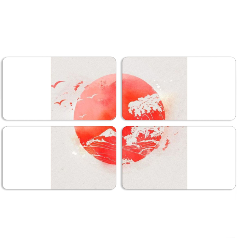 Магнитные фотопазлы 90 на 50 набор 4 штуки 