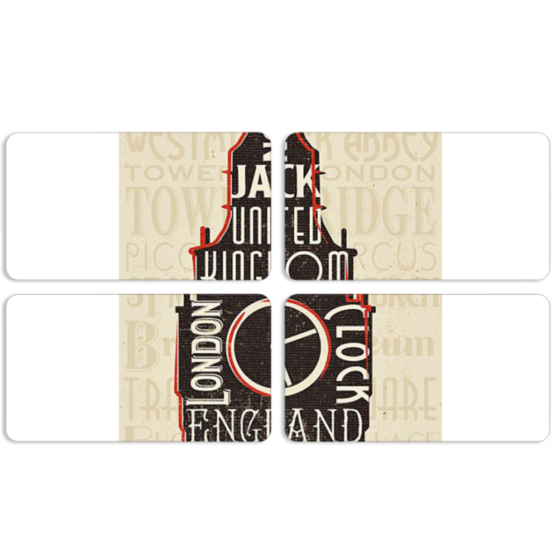 Магнитные фотопазлы 90 на 50 набор 4 штуки 