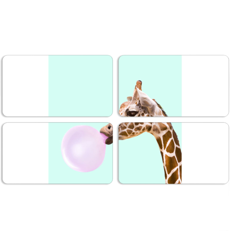 Магнитные фотопазлы 90 на 50 набор 4 штуки 