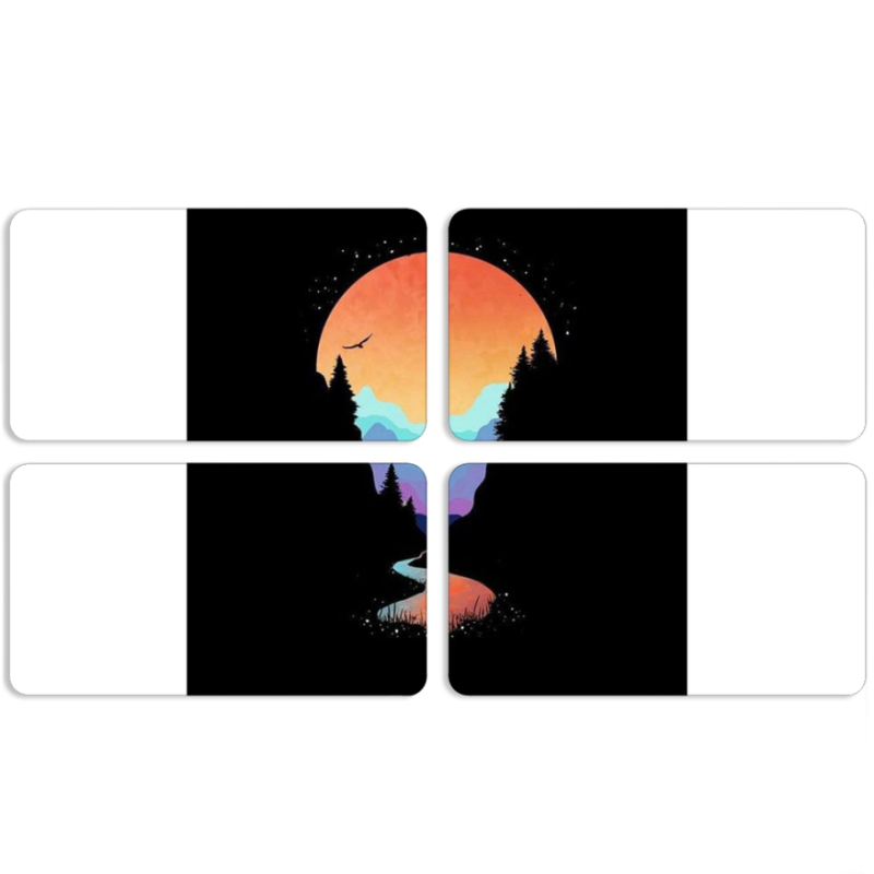 Магнитные фотопазлы 90 на 50 набор 4 штуки 