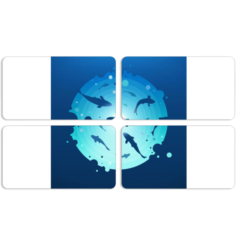 Магнитные фотопазлы 90 на 50 набор 4 штуки 