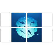 Магнитные фотопазлы 90 на 50 набор 4 штуки 