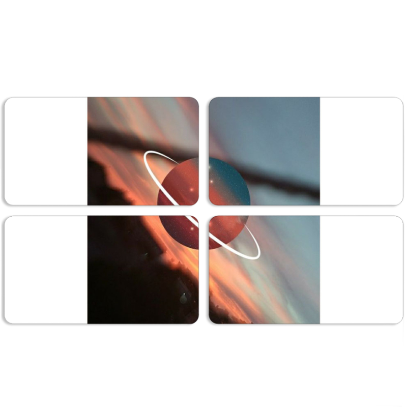 Магнитные фотопазлы 90 на 50 набор 4 штуки 