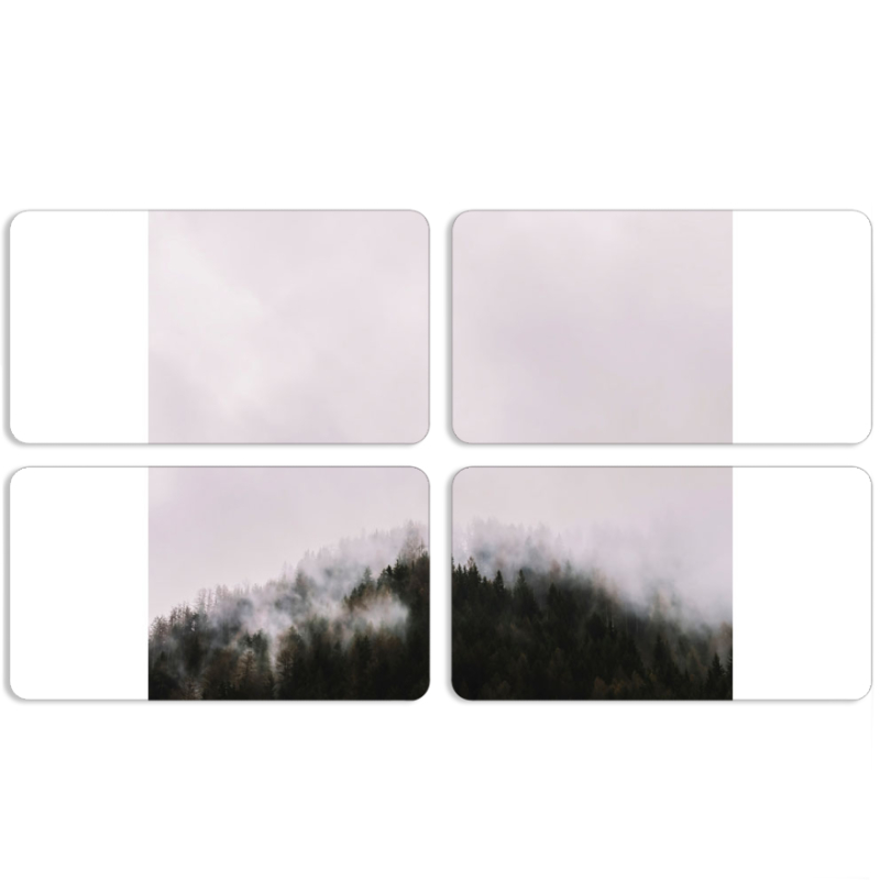 Магнитные фотопазлы 90 на 50 набор 4 штуки 