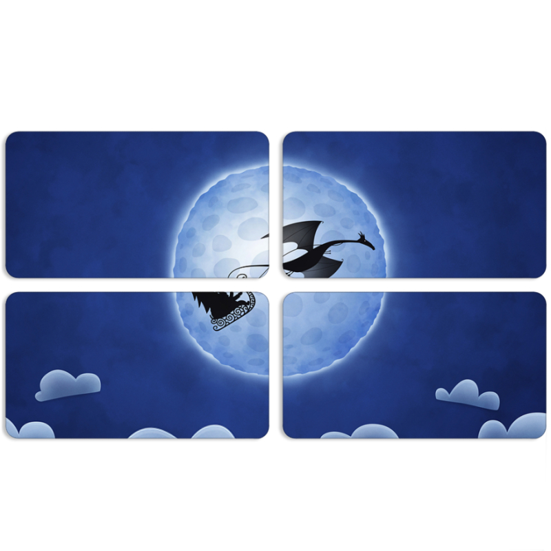 Магнитные фотопазлы 90 на 50 набор 4 штуки Christmas Dragon