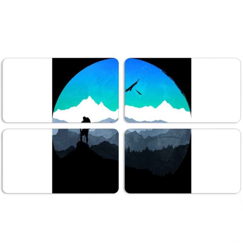 Магнитные фотопазлы 90 на 50 набор 4 штуки 