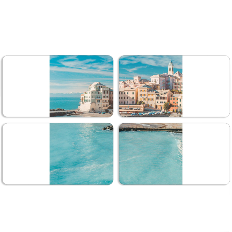 Магнитные фотопазлы 90 на 50 набор 4 штуки Seaside