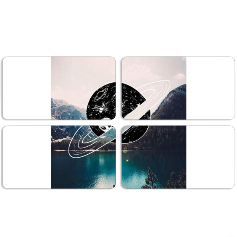 Магнитные фотопазлы 90 на 50 набор 4 штуки 