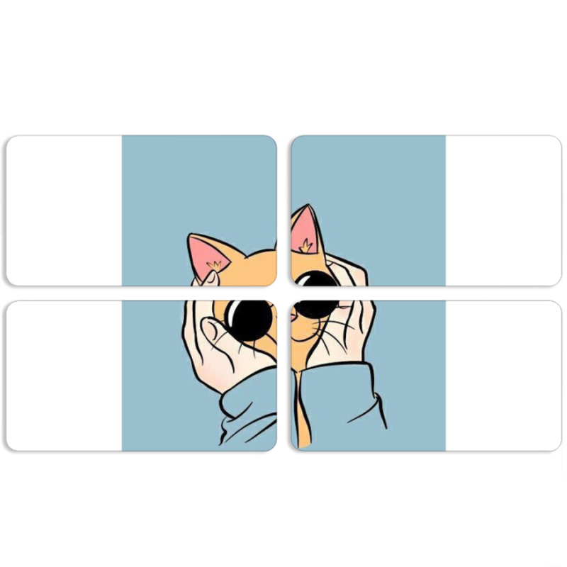 Магнитные фотопазлы 90 на 50 набор 4 штуки 