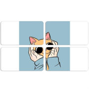 Магнитные фотопазлы 90 на 50 набор 4 штуки 