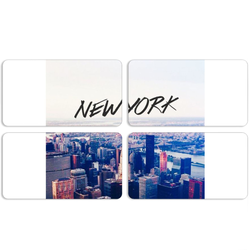 Магнитные фотопазлы 90 на 50 набор 4 штуки 