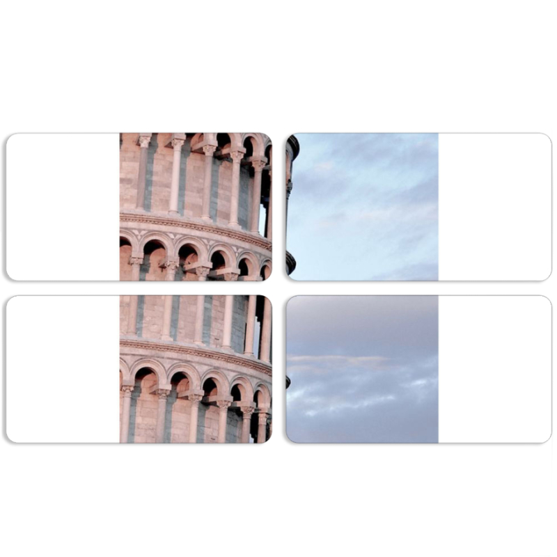 Магнитные фотопазлы 90 на 50 набор 4 штуки 