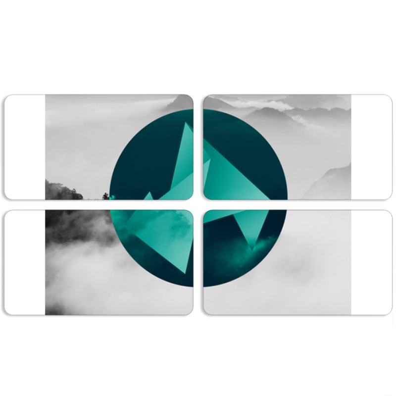 Магнитные фотопазлы 90 на 50 набор 4 штуки 