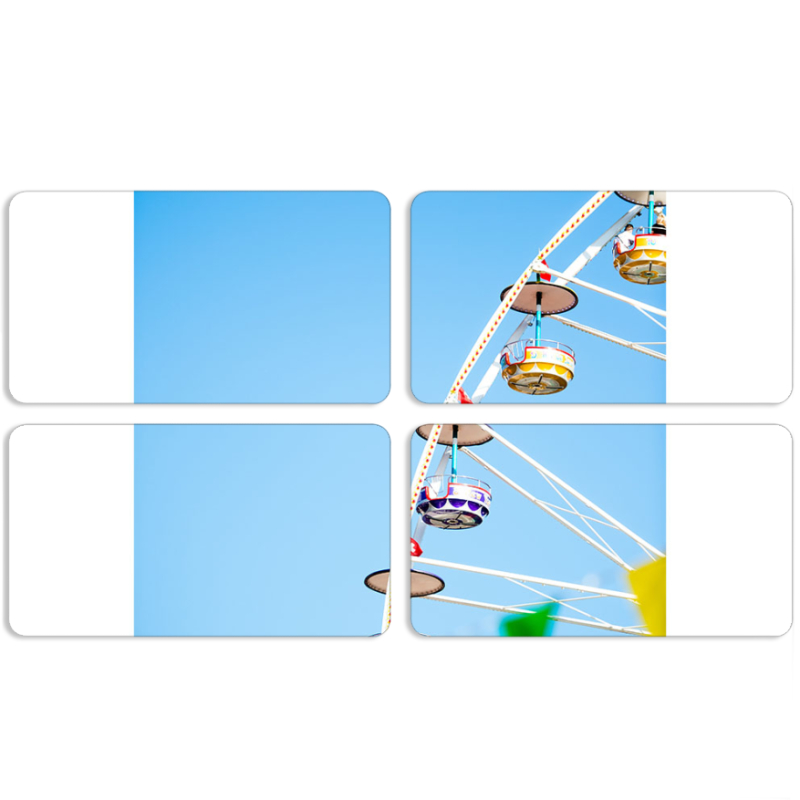 Магнитные фотопазлы 90 на 50 набор 4 штуки 