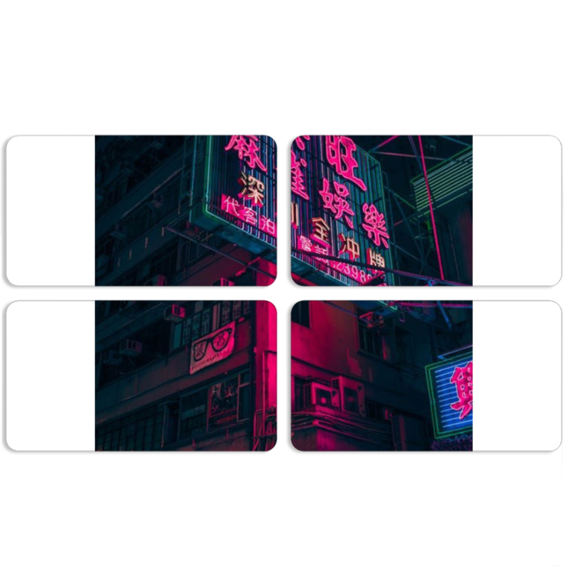 Магнитные фотопазлы 90 на 50 набор 4 штуки 