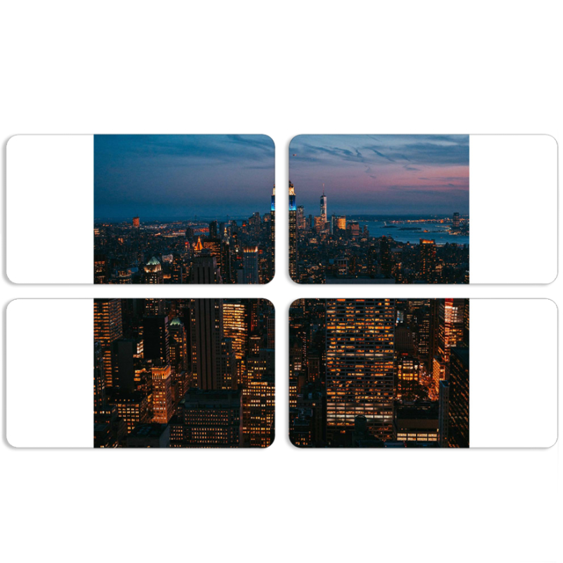 Магнитные фотопазлы 90 на 50 набор 4 штуки 