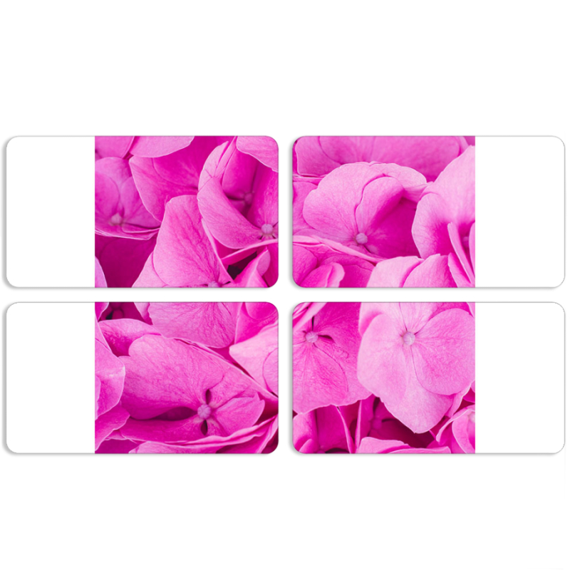 Магнитные фотопазлы 90 на 50 набор 4 штуки Pink Flowers