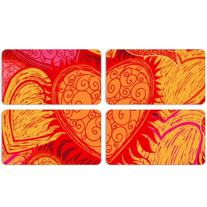 Магнитные фотопазлы 90 на 50 набор 4 штуки Warm Hearts