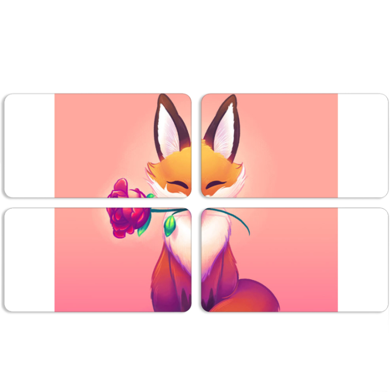 Магнитные фотопазлы 90 на 50 набор 4 штуки Cutie Fox