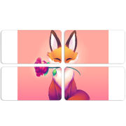 Магнитные фотопазлы 90 на 50 набор 4 штуки Cutie Fox