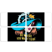 Магнитные фотопазлы 90 на 50 набор 4 штуки 