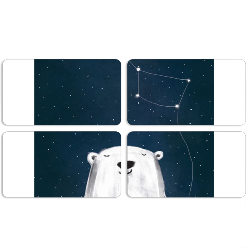 Магнитные фотопазлы 90 на 50 набор 4 штуки Ты мой космос