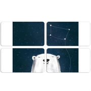 Магнитные фотопазлы 90 на 50 набор 4 штуки Ты мой космос