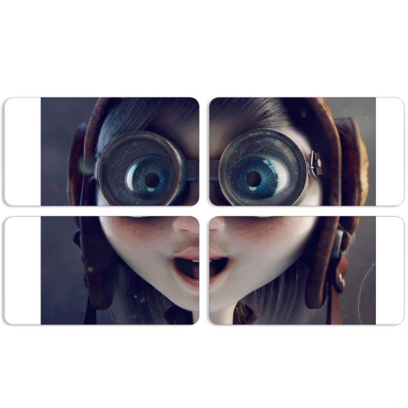 Магнитные фотопазлы 90 на 50 набор 4 штуки Blue Eyes