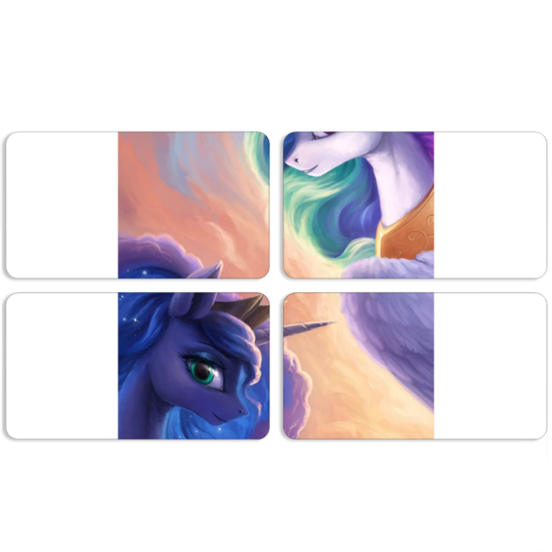 Магнитные фотопазлы 90 на 50 набор 4 штуки My Little Pony Rarity  Princess Luna