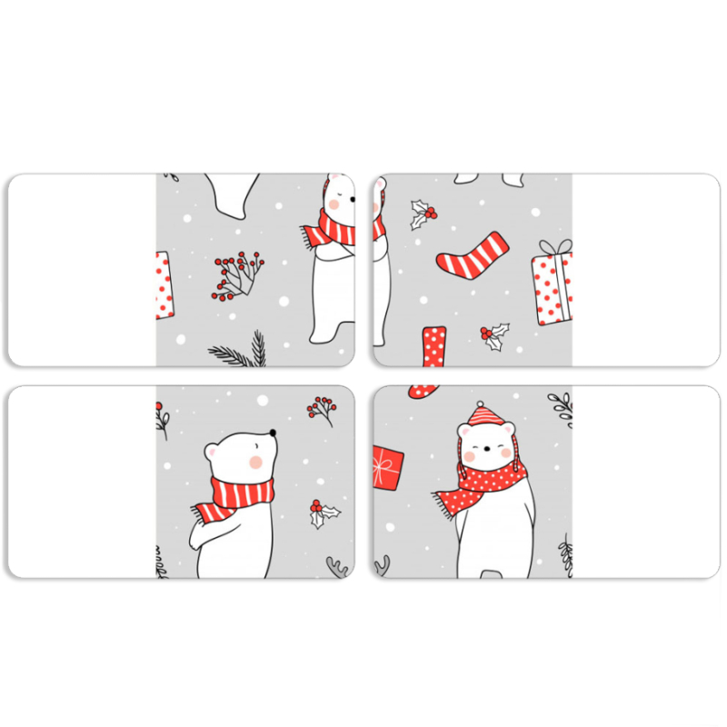 Магнитные фотопазлы 90 на 50 набор 4 штуки 