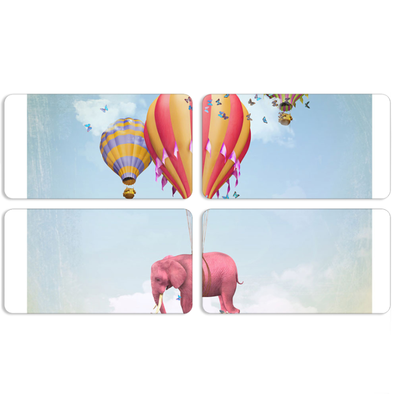 Магнитные фотопазлы 90 на 50 набор 4 штуки 