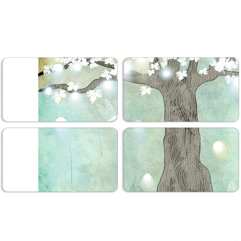 Магнитные фотопазлы 90 на 50 набор 4 штуки 