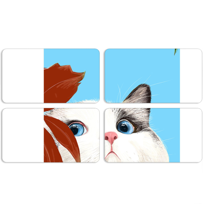 Магнитные фотопазлы 90 на 50 набор 4 штуки Wondering Cat