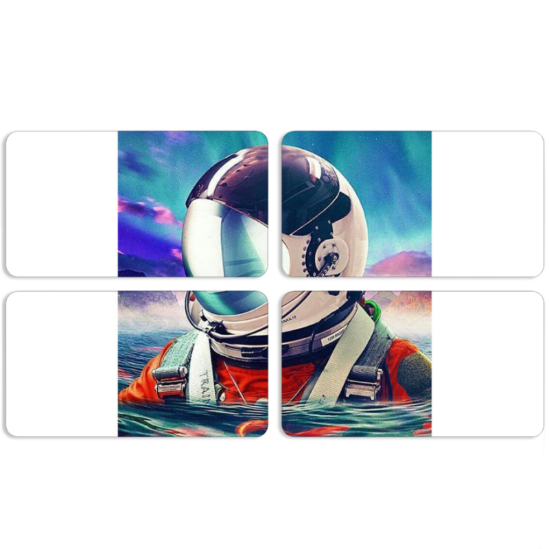 Магнитные фотопазлы 90 на 50 набор 4 штуки 