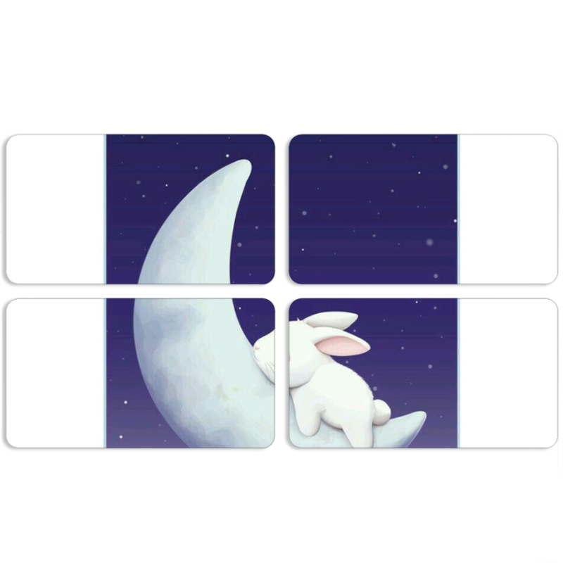 Магнитные фотопазлы 90 на 50 набор 4 штуки Moon Bunny