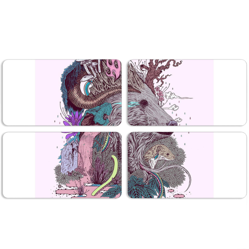 Магнитные фотопазлы 90 на 50 набор 4 штуки 