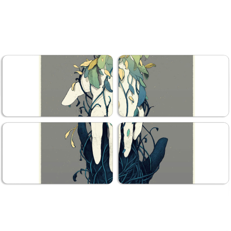 Магнитные фотопазлы 90 на 50 набор 4 штуки Natures Hands