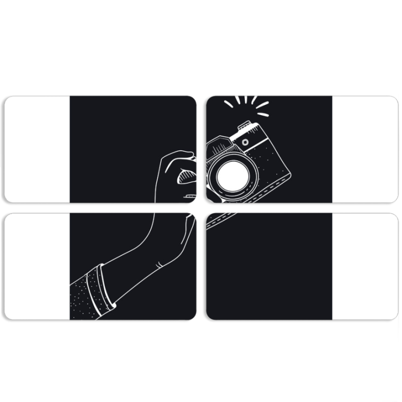 Магнитные фотопазлы 90 на 50 набор 4 штуки 