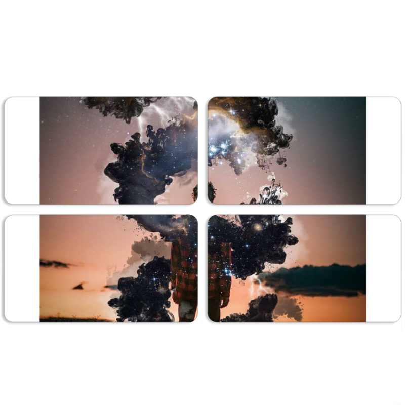 Магнитные фотопазлы 90 на 50 набор 4 штуки 