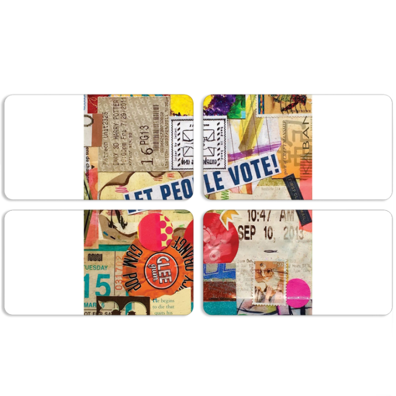 Магнитные фотопазлы 90 на 50 набор 4 штуки 