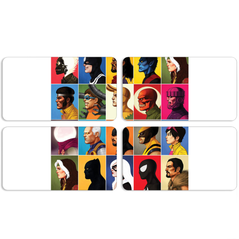 Магнитные фотопазлы 90 на 50 набор 4 штуки 