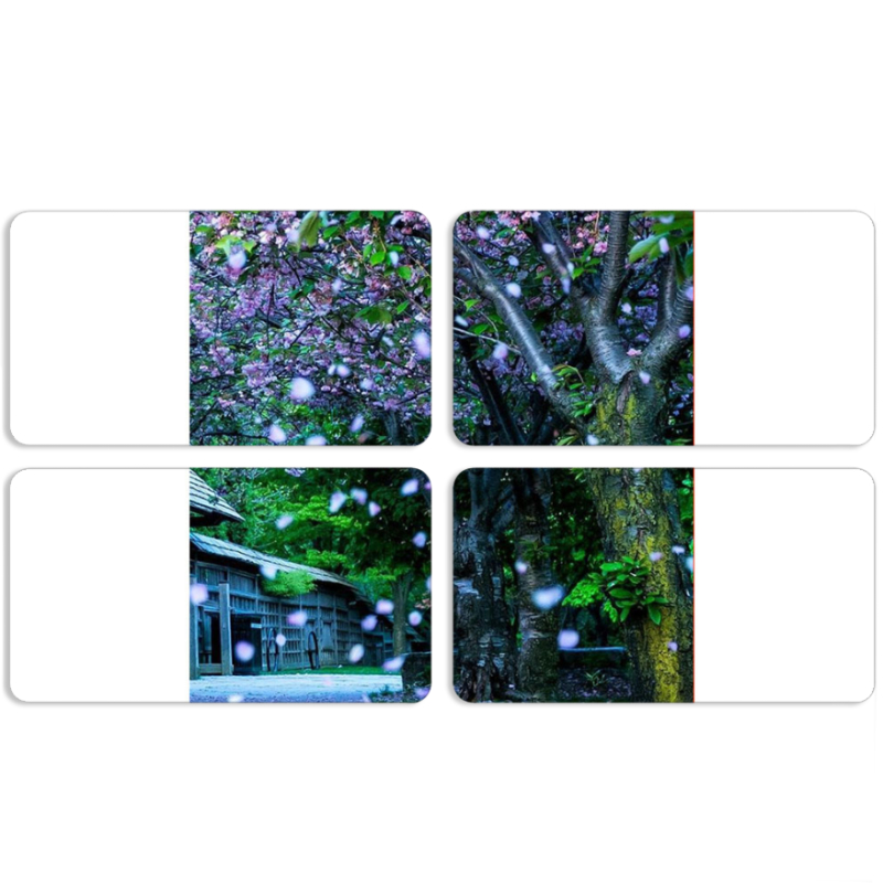 Магнитные фотопазлы 90 на 50 набор 4 штуки 