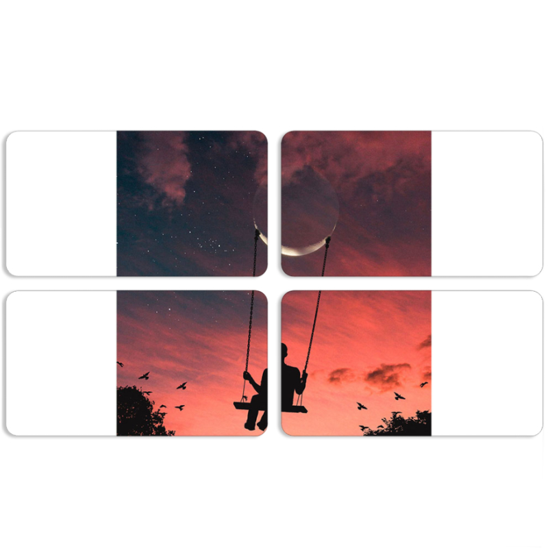 Магнитные фотопазлы 90 на 50 набор 4 штуки 