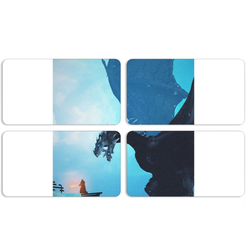 Магнитные фотопазлы 90 на 50 набор 4 штуки 