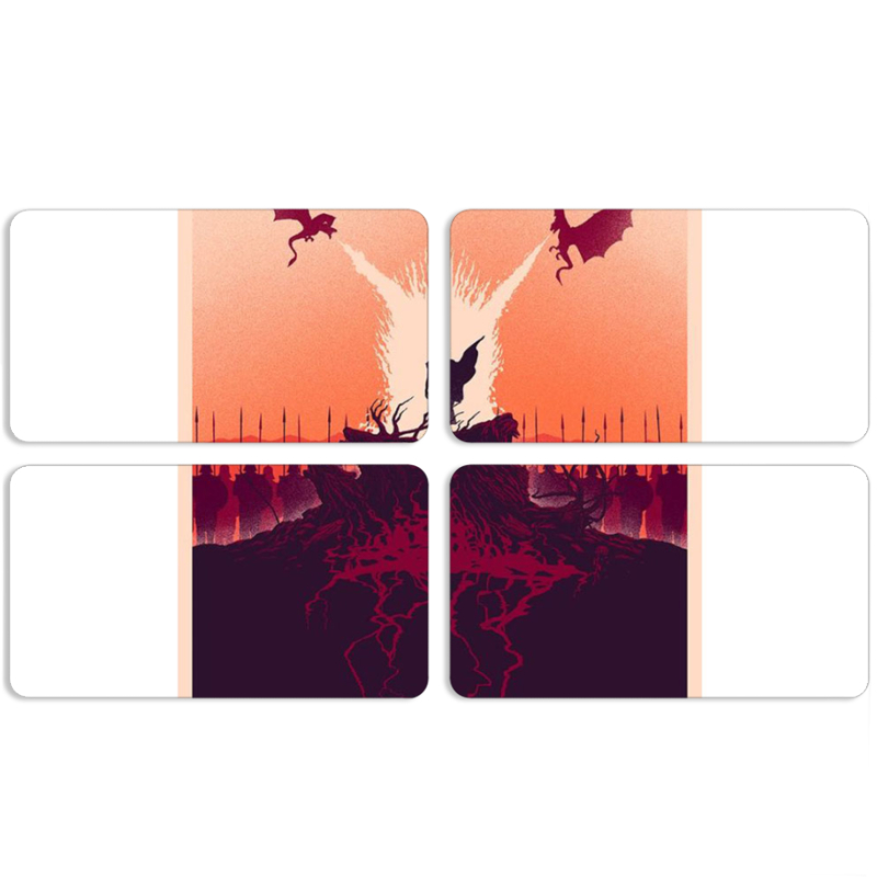 Магнитные фотопазлы 90 на 50 набор 4 штуки 