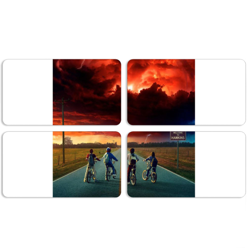 Магнитные фотопазлы 90 на 50 набор 4 штуки 